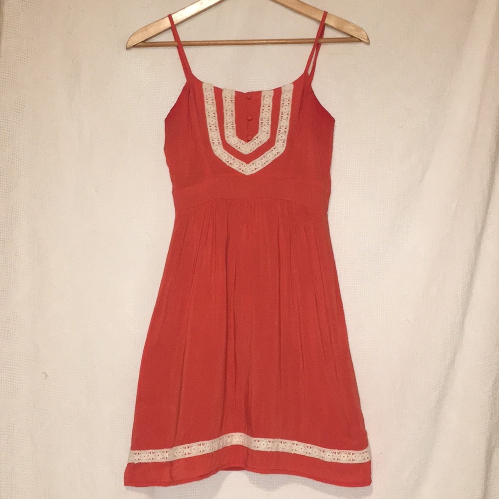 Criss Cross Summer Dress, Orange